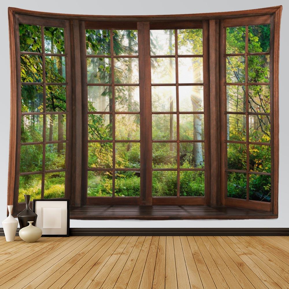 Window Scenery Decoration Tapestry Hippie Wall Bohemian Style   Bedroom Dormitory