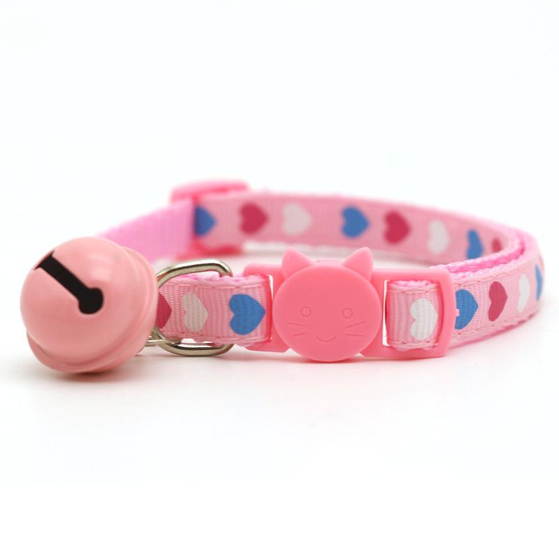 

Adjustable Cartoon Color Cat Buckle Lollipop Bell Cat Collar 1.0 Cat Head Safety Buckle Collar Pet Dog Collar Pet Supplies