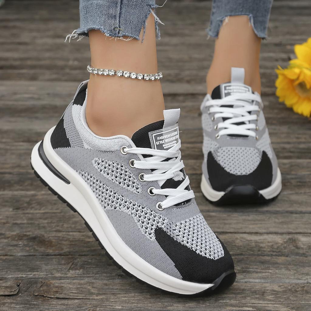 Women'S Casual Lightweight Sneakers  Spring Autumn Fashion Mesh Breathable Versatile Running Shoes Round Toe Walking Shoes