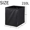 Yamazaki Sangyo Dust Cart TP 53cm x 68cm x 68cm 210L Bag, Black, Large, (W) (D) (H),
