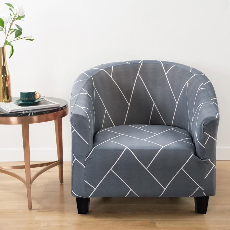 club chair cover armchair slipcover geometric printed small sofa covers protect for pets chair decoration