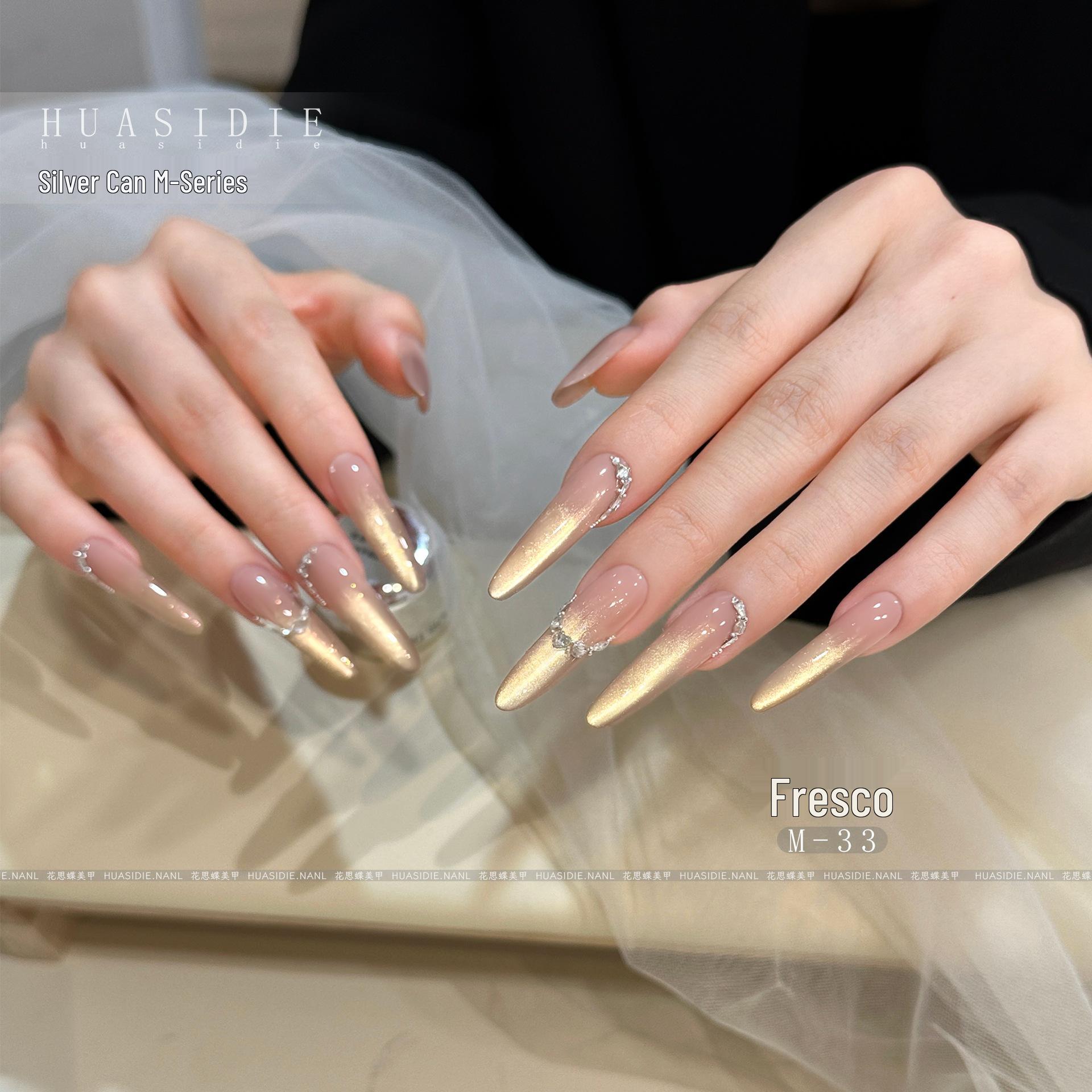 Hua Si Die - M33 Cat Eye Gel Polish 5g: Phototherapy Crystal Water Light Silver