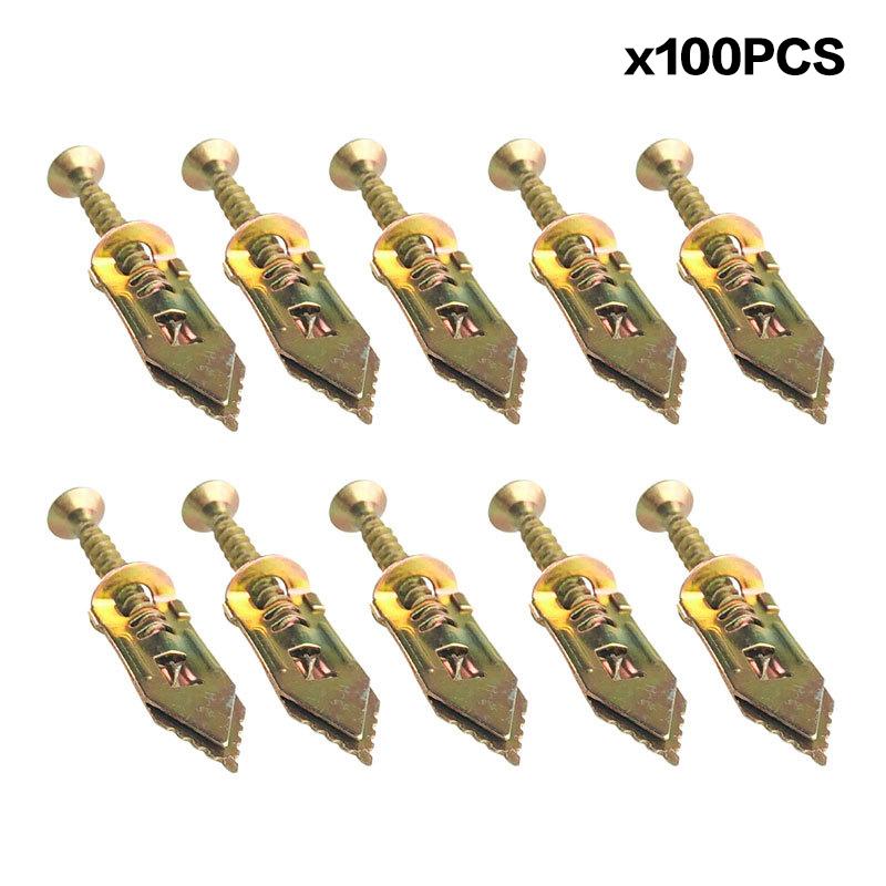 20/50/100 Set Self Tapping Screws Self Drilling Anchors Screws Drywall Anchors Expansion Nails Use For Gypsum Plasterboard