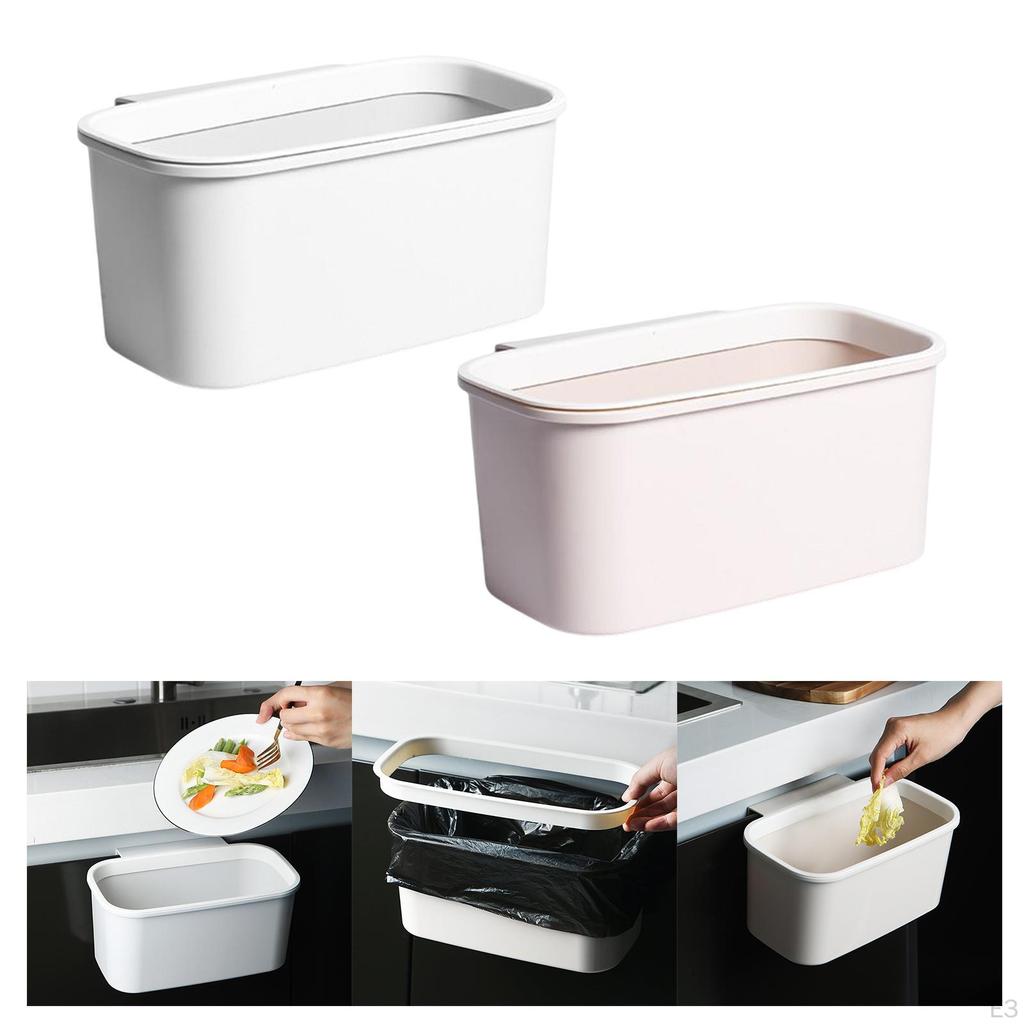 Hanging Trash Can,Household Cleaning Tools Rubbish Container,Mini Kitchen Waste Bin for Cabinet Door