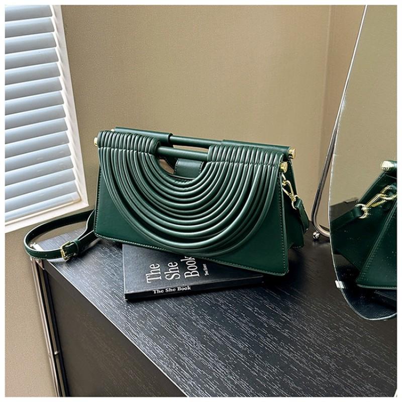 

Bags Women s High-quality Woven French Temperament Unit Price Cross-body All-match Socialite Handbags 32.5x9x17cm зелений