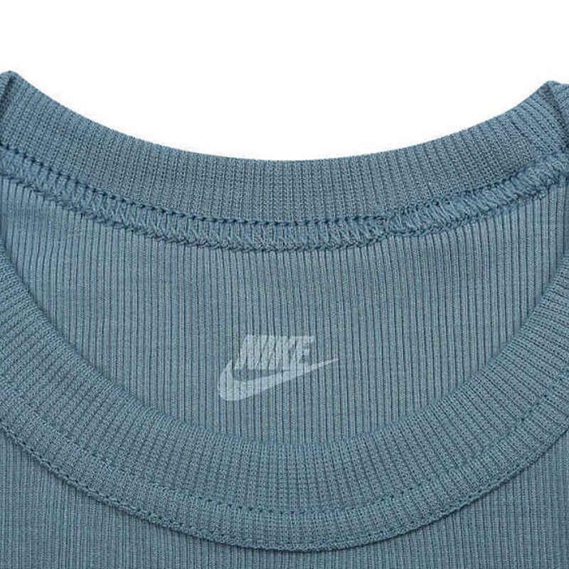 Nike Slim Fit Sports Round Neck Short Sleeve Top Women tops Dark-Blue HJ0720-006
