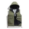 2025 Down Cotton Vest Men's Autumn and Winter Casual Vest Vest Vest Winter Warm Vest Large Size Thickened Trendy Jacket