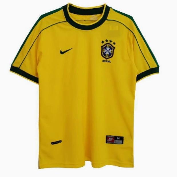 Camiseta de Fútbol Retro de Brasil del Mundial 2002: Carlos #6, Ronaldo #9, #11, y Ropa Ball.