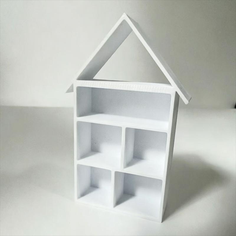 Mini White House Shaped Storage Rack 7 Slots For Storing Lipstick Small Jewelry And Desk Decor