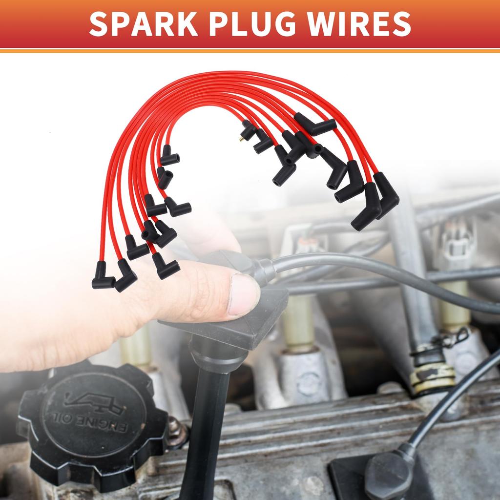 ACROPIX 10-Pack Spark Plug Coil Wire Ignition Coil Harness Cable for Ford F-150 1979-1995