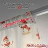 2pcs,Curtains Cute Snowmen And Bird Border (3) Popular Curtains Digital Printed Prints Light Filtering Curtains Decorations For
