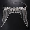 Simple Bridal Headband Rhinestone Party Hair Chain for Women Boho Indian Forehead Headpiece Alloy Accessory Jewelry