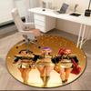 1pc K-Pop Supernatural Theme Round Carpet Painted Printed Circular Carpet, Home Door Mat, Outdoor Travel Protection Carpet