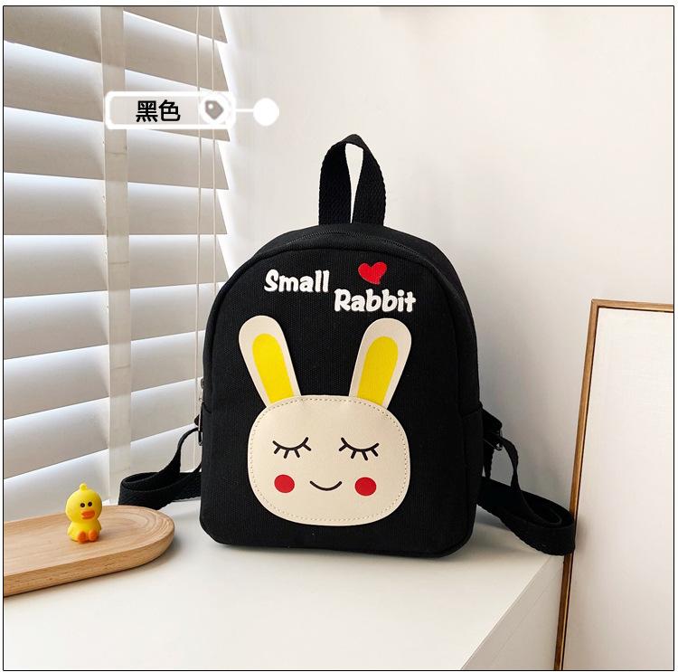 Skolväska, söt canvas för pojkar och flickor, barnryggsäck, liten ryggsäck för tidig utbildning.