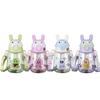 Water bottle new cartoon rabbit children's plastic kindergarten school special kettle straw cup students portable strap