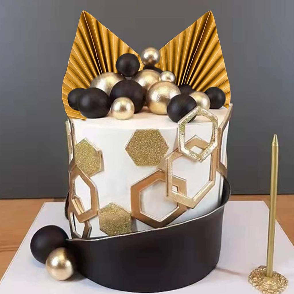 22 ks Kuliček Toppery na dorty Dekorace dortů Pěnové kuličky Papírová palmová listová vložka do dortu pro narozeniny Svatbu Dětskou Párty Dekorace