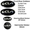 Auto Frontklappe Kofferraum Emblem Lenkrad Logo Aufkleber für KIA Sportage K3 K5 K9 Rio Forte Optima Sorento Ceed Niro Sedona Soul