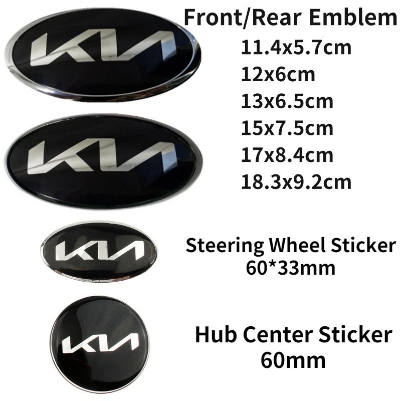 Auto Frontklappe Kofferraum Emblem Lenkrad Logo Aufkleber für KIA Sportage K3 K5 K9 Rio Forte Optima Sorento Ceed Niro Sedona Soul