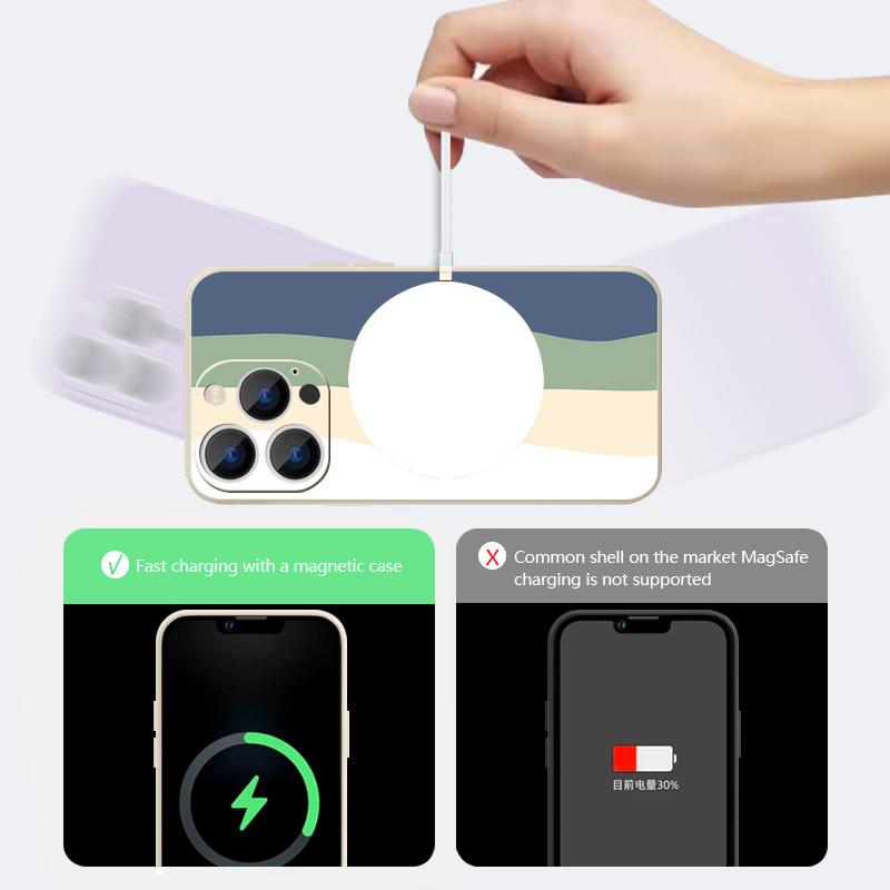Magnetic For Magsafe Case For iPhone 17 Pro Max Colorful Stripes Print Soft Silicone Phone Back Cover For iPhone 16 15 14 13 Pro Max 16e 17e