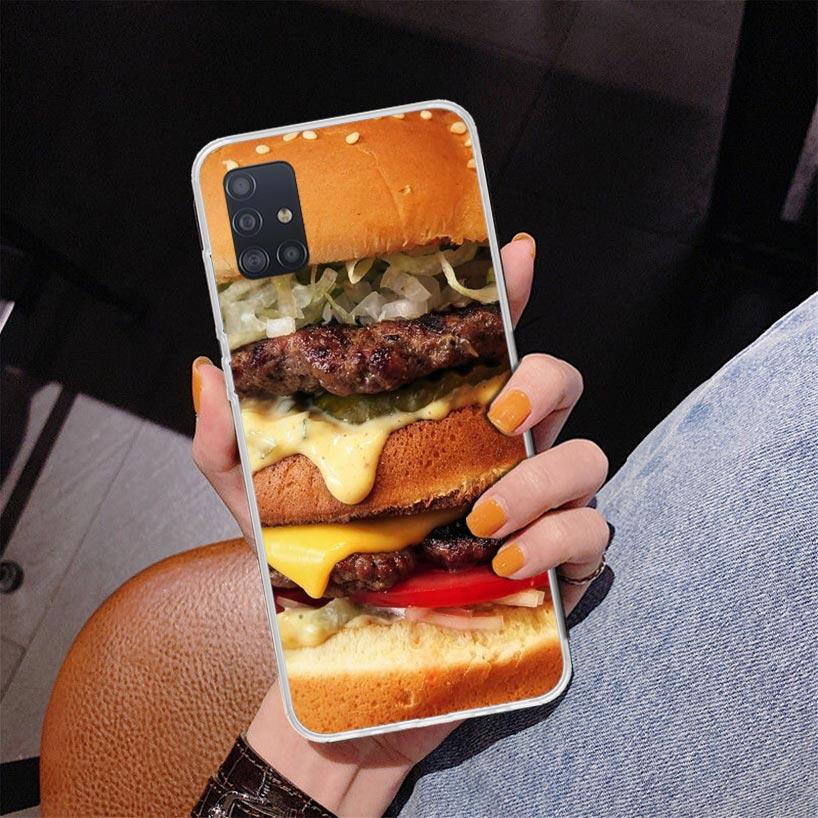 Food Fries Beer Cheese Sushi Cookie Phone Case For Samsung Galaxy A52 A32 A22 A12 A51 A31 A50S A30S A20S A10S Note 20 Ultra 10 P