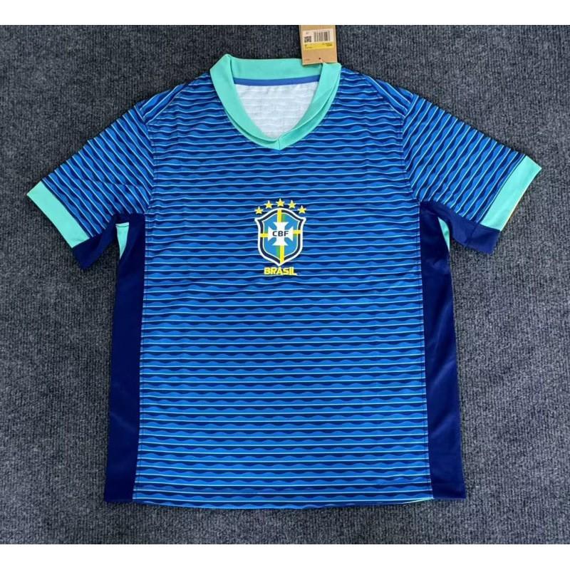 Brazil Training Football Jersey Fans Edition Short Sleeve Soccer Shirts Unisex Women