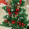 20/1Pcs Simulated Pine Needle Cuttings with Red Berries Red Berry Pine Cone Holly Branches Xmas Tree Ornament DIY Wreath Gift