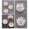 2pcs Diamond Embedded Decorative Buttons Metal Alloy Diamond Layered Buttons  Fur Coat Handmade DIY