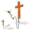 Artă de perete Decor Crucifix Isus Bungee Figurină Rășină Isus Sărind Statuete Artizanat Rășină Isus Decorativ pentru Casă Biserică Living