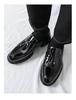 Men's Leather Cross-Strap Tassel Loafers: Pointed Toe Formal & Casual Versatile Shoes In Large Sizes