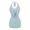 European & American Spicy Girl Mesh Halter Bodycon Mini Dress