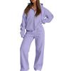 Women's Casual Sweatshirt Jacket Set Comfortable Loungewear for Fall Winter