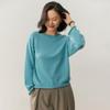 Women's Cashmere Rolled Hem Round Neck Sweater - 2025 Autumn/Winter Collection, Loose Fit and Slimming Pullover.