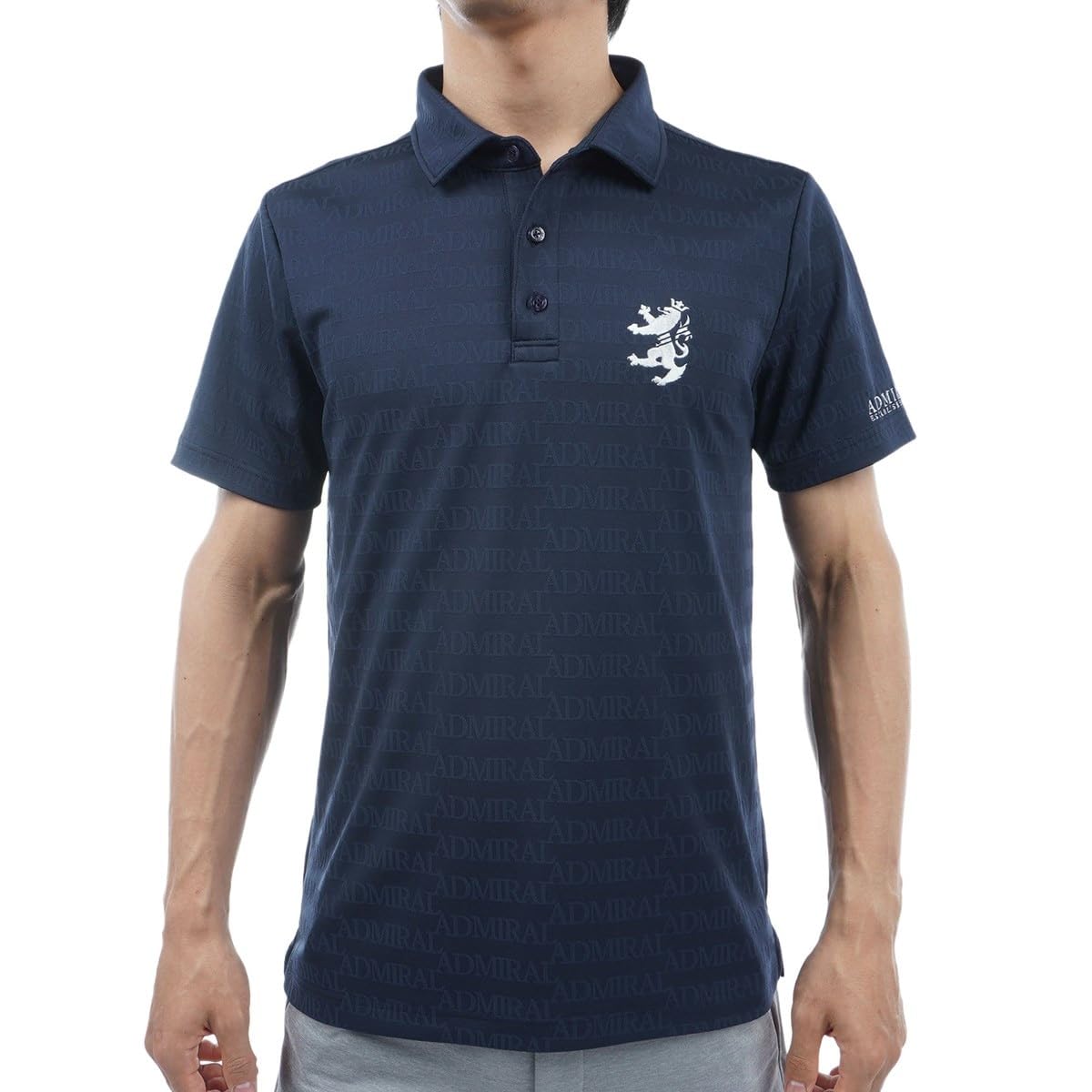 Мужская классическая жаккардовая рубашка Admiral Golf, темно-синяя