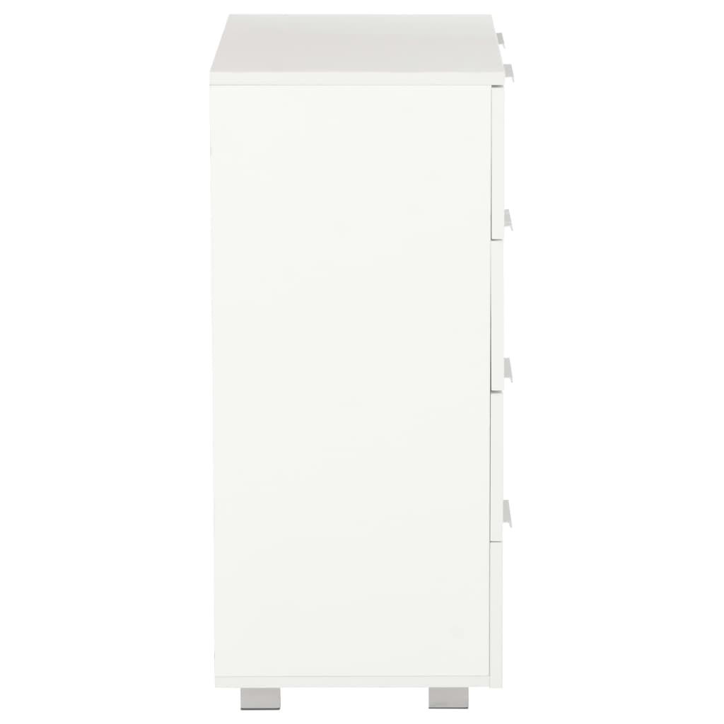 Sideboard High Gloss White 60 x 35 x 80 cm Engineered Wood