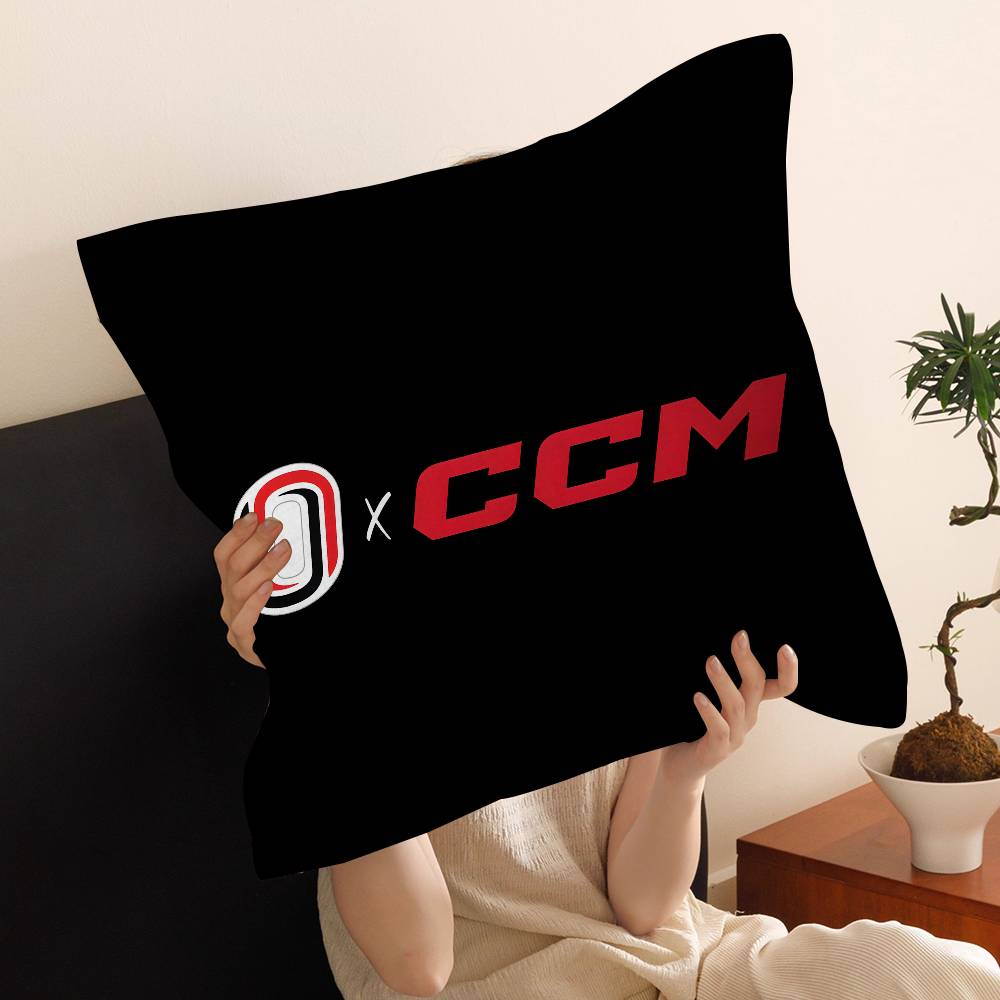 CCM Hockey Colour Logo Sports Silhouette Stitch Lucky Dragon Pillow Cover Sofa Cushion Cover Home Room Decoration Children Gift