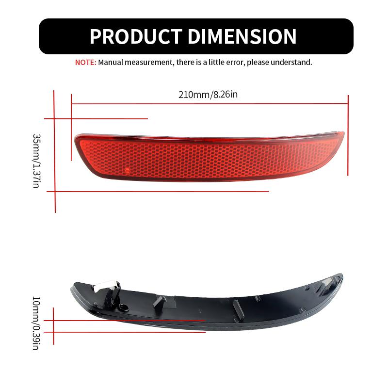 2PCS For BMW E70 X5 2007-2010 Rear Bumper Reflector Cover Shell No Bulb OEM: 63217158949/16475610/63147158950 Car Accessories