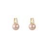 Hot Pink Pearl Earrings: Women's High-End Light Luxury French Studs for Autumn/Winter 2025