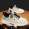 Men's Shoes Autumn 2025 New Low-top Tooling Martin Shoes Men's Casual Leather Trendy Shoes Men's Rotating Buttons