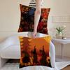 Anime Samurai Champloo Cushion Cover Anti-dustmite Pillowcase Invisible Zipper Silky Short Plush Sofa Cushion Cover