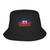 Haitian Flag  Bucket Hat For Unisex Women  FisherUnisex Hats Retro Beach Travel Caps Portable Harajuku Design Sun Hats