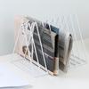 Book Storage Rack Desktop Iron Bookshelf Vinyl Records Holder Newspaper Magazines Stand Stationary Organizer Display Shelf Home