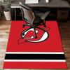 Jersey Devils Logo Floor Mat for Living Room, Game Rooms, Office, Bedroom, Office Floor Mat Playful Design, Christmas Fan Gifts