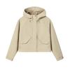Milano Series Simple Classic Retro Casual Warm Hooded Jacket With Removable Two-Piece Design Women Jackets F11W615714FMK