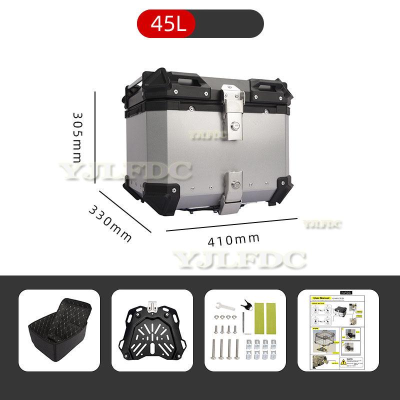 Motorrad Aluminium Topcase 45L 55L 65L Große Kapazität Motorrad Heckkoffer Universelle Gepäck Heckbox Moto Top Case Hohe Quali