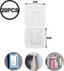 20 Pairs Double Sided Self-Adhesive Wall Hooks Punched Free Magic Hooks Transparent Seamless Adhesive Hooks for Bathroom Kitchen