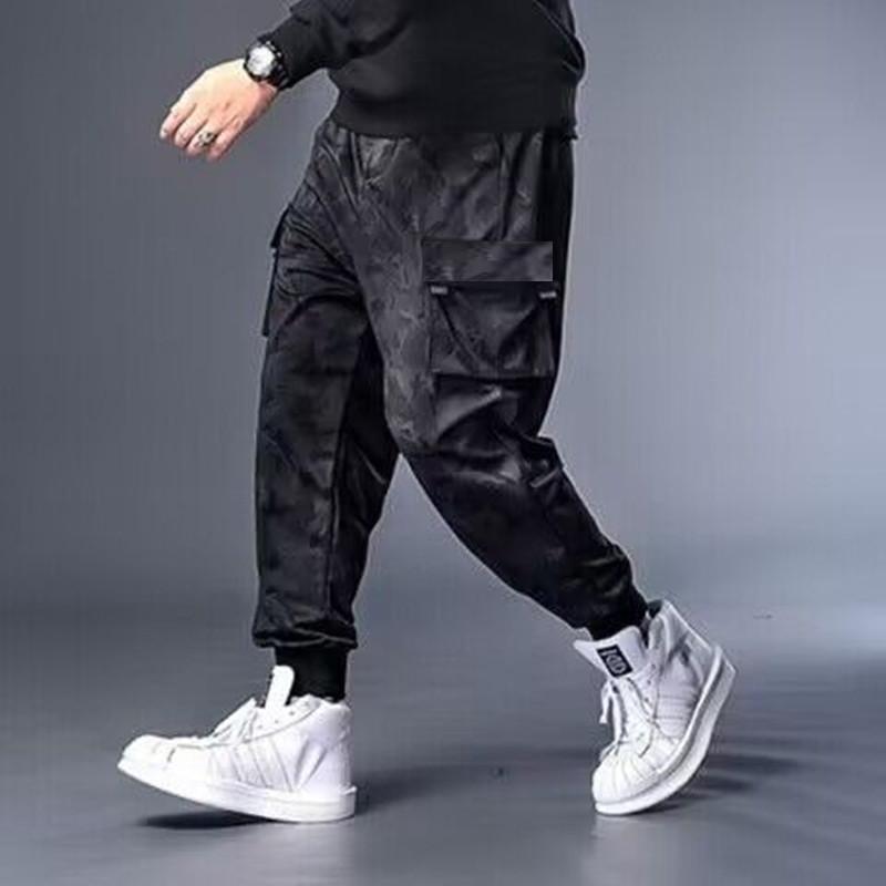 Oversized Work Trousers for Men Loose-Fit Men's Trousers Cuffed Casual Trousers Men's Long Trousers