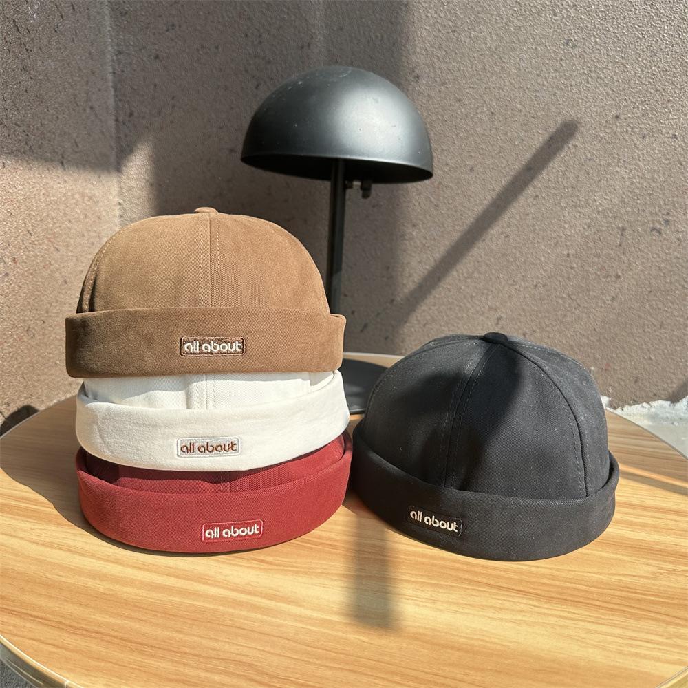 New Retro Protective Melon Hat Men's and Women's Trendy Brand Hip-hop Yuppie Hat Men's Cut Head Without Brim