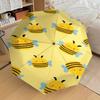 Niedlicher Bienen-Print Automatisches Öffnungs-/Schließschirm mit faltbarem Design, Eisenrahmen, für den Außenbereich, Festivalgeschenk, Geeignet für Fans, Reisen, D