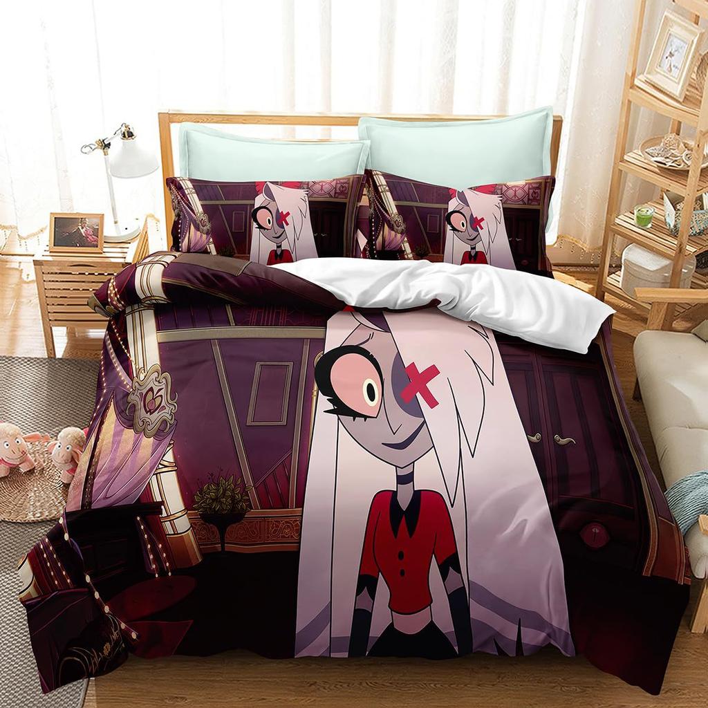 Anime Charakter Daunendecke Bettwäscheset 3-teiliges Bettbezug-Set