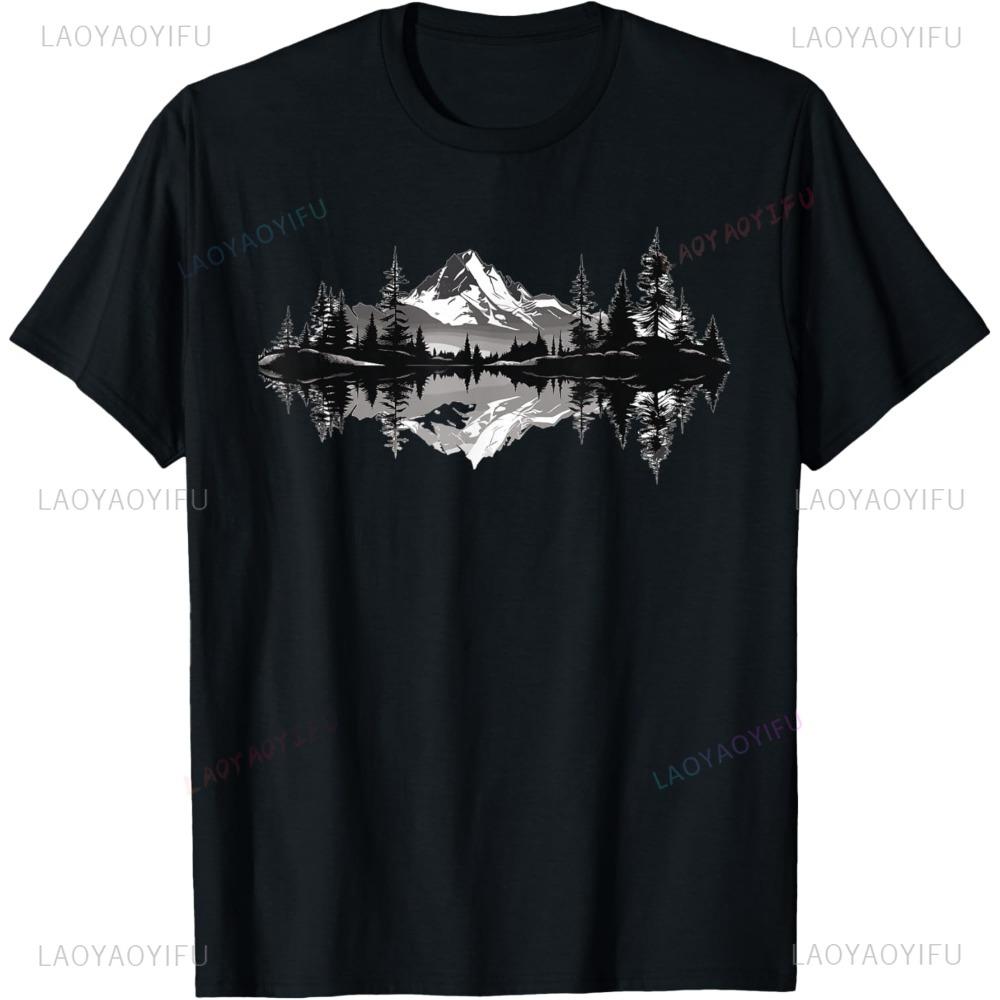 Mountain Lake Reflection Graphic T-shirt XXXL